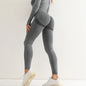 Leggings Femininas de Fitness, Sem Costura, Cintura Alta, Elásticas, Sólidas, para Yoga, Academia, Corrida, Secagem Rápida, Efeito Push Up, Calças Slim para Mulheres
