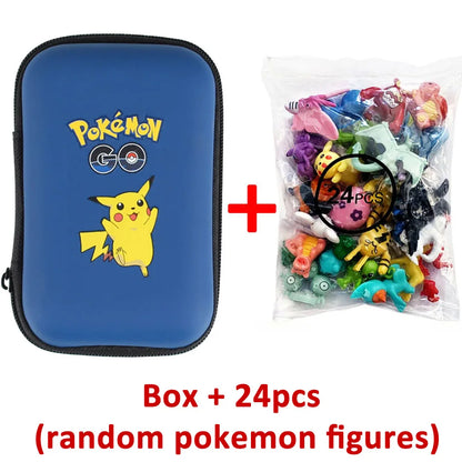 Conjunto de 24 Figuras de Ação Pokémon - 2-3 cm (Não Repetitivas) - Modelos de Brinquedos Miniaturas Anime Pikachu - Presentes de Aniversário para Crianças