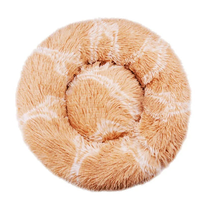 Cama Redonda para Pet 40-90cm – Cama Super Macia para Cães Grandes e Gatos, Casa para Cães de Médio Porte, Cama Aquecida de Pelúcia Longa para Inverno