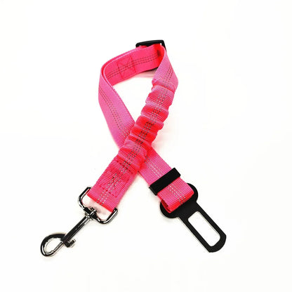 Cinto de Segurança Ajustável para Carro - Cinto de Assento para Pet, Cadeado de Segurança para Cães e Gatos, Arnês e Guia de Tração para Veículos