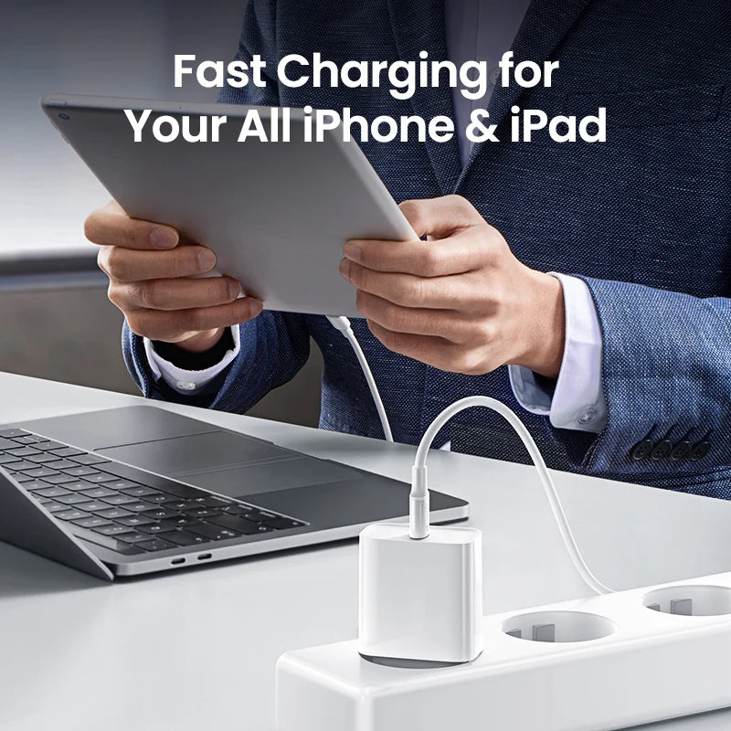 Carregador Original Apple 35W Rápido para iPhone (14, 13, 12, 11 Pro Max, XS, XR, 7, 8 Plus) USB-C com Cabo - Acessórios para Celular