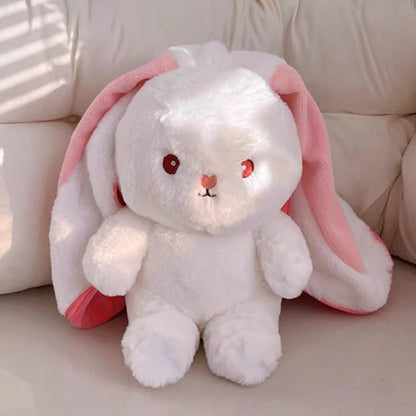 Pelúcia de Coelho de Morango e Cenoura - Brinquedo Criativo Transformável para Crianças (25cm)