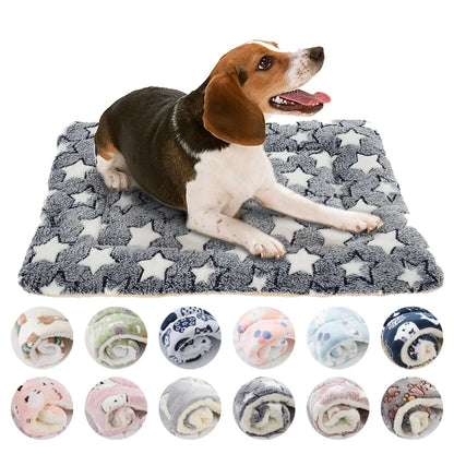 Almofada de Dormir para Pet em Flanela, Cama para Cachorro e Gato, Sofá para Cachorro, Colchão Fofo, Cobertor para Pet, Acessórios para Animais de Estimação