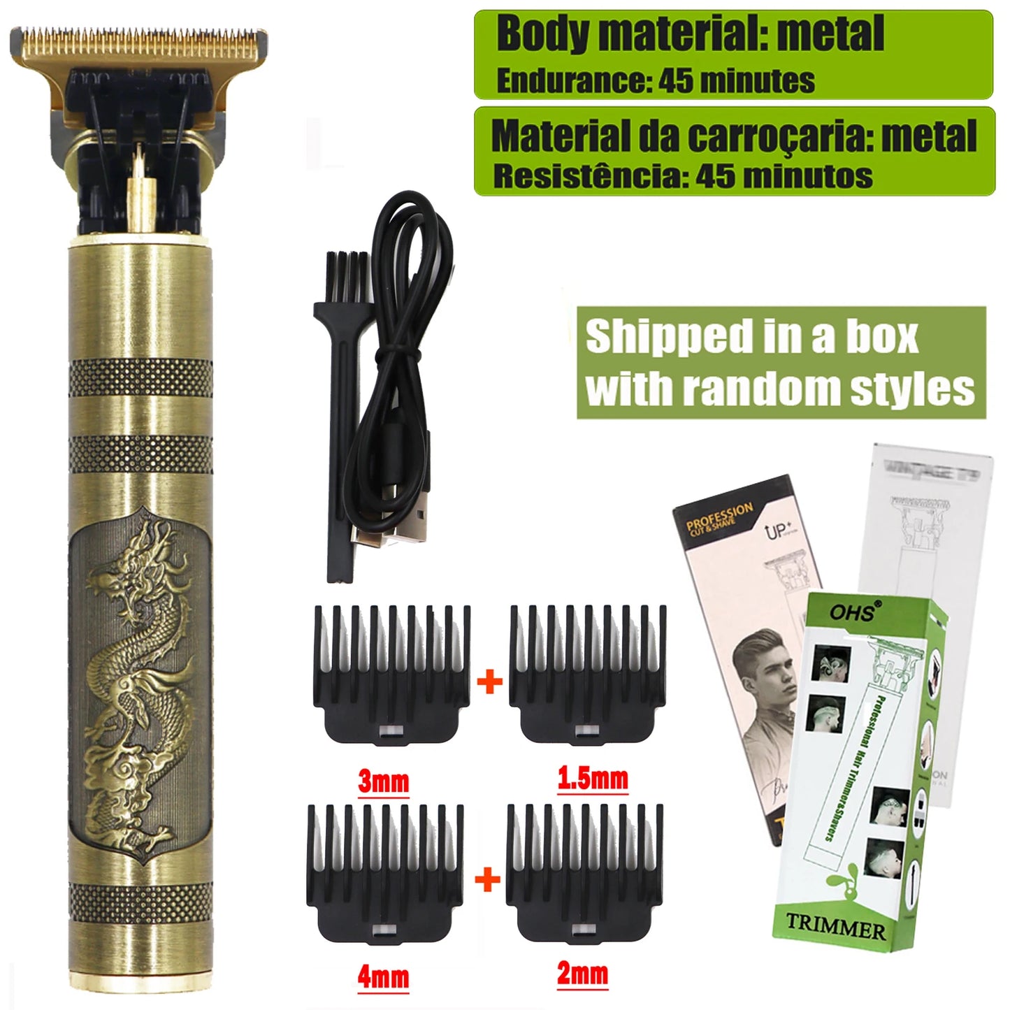 T9 Máquina de Barbear Elétrica Sem Fio para Cabelos, Barbeador, Aparelho de Barbear para Viagem, Barbeador para Homens, Máquina de Barbear para Homens.