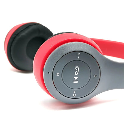 P47 Fone de Ouvido Bluetooth 5.0 Sem Fio Dobrável HIFI Stereo com Graves - Headset para Crianças, Presente com Microfone e Adaptador USB para iPhone e Jogos