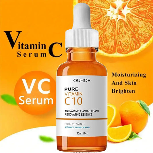 Sérum Facial de Vitamina C | Remover Rugas e Firmar a Pele | Anti-Envelhecimento e Clareador de Pele