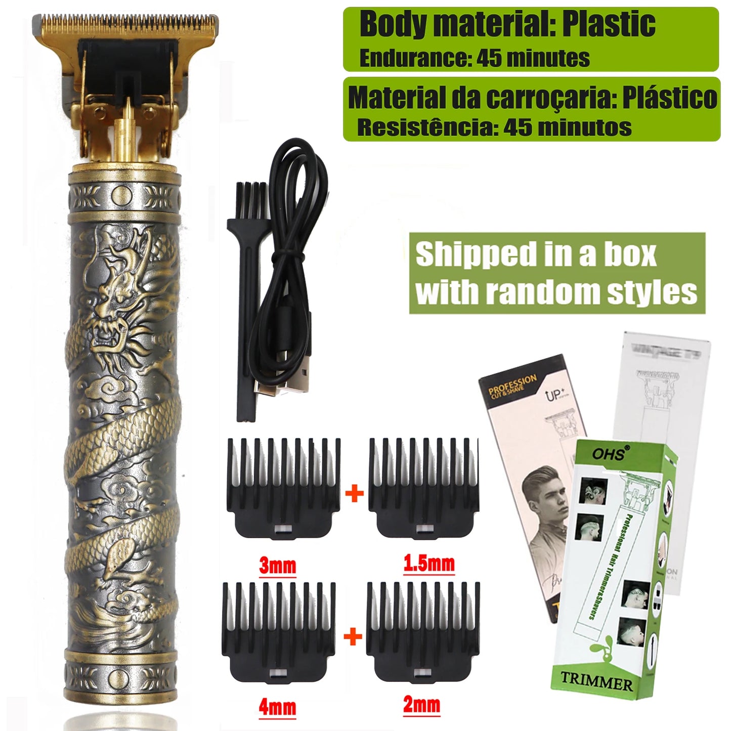 T9 Máquina de Barbear Elétrica Sem Fio para Cabelos, Barbeador, Aparelho de Barbear para Viagem, Barbeador para Homens, Máquina de Barbear para Homens.