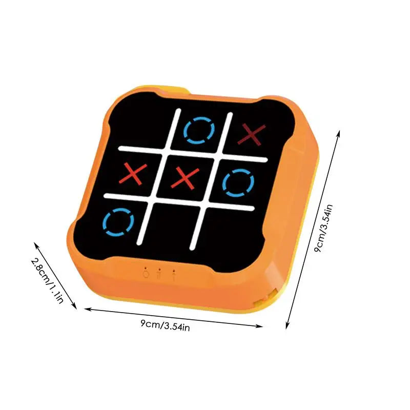 Jogo Eletrônico Multifuncional Tic-Tac-Toe - Jogo de Tabuleiro, Quebra-Cabeça Montessori, Jogo de Xadrez Portátil para Adultos e Crianças