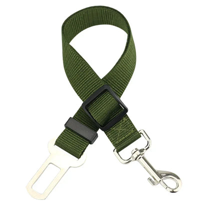 Cinto de Segurança Ajustável para Carro - Cinto de Assento para Pet, Cadeado de Segurança para Cães e Gatos, Arnês e Guia de Tração para Veículos