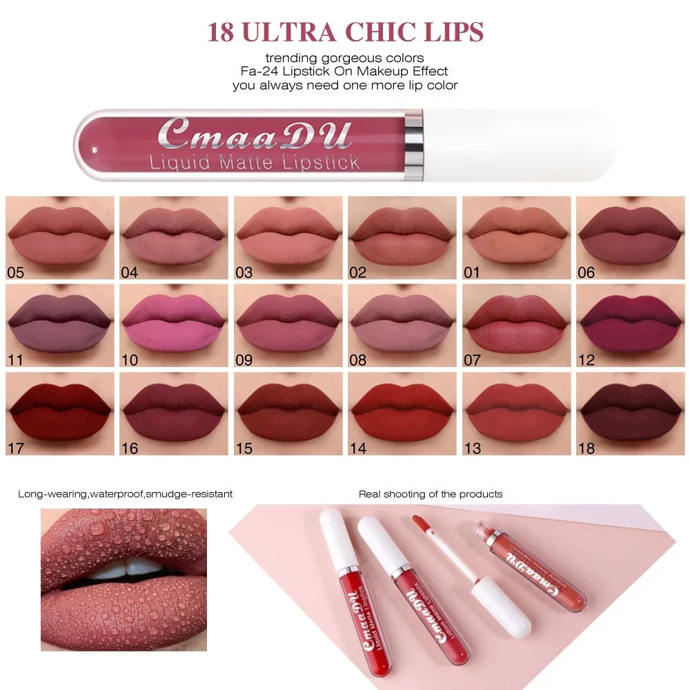 Gloss Labial Matte Sexy de Longa Duração - Velvet Red