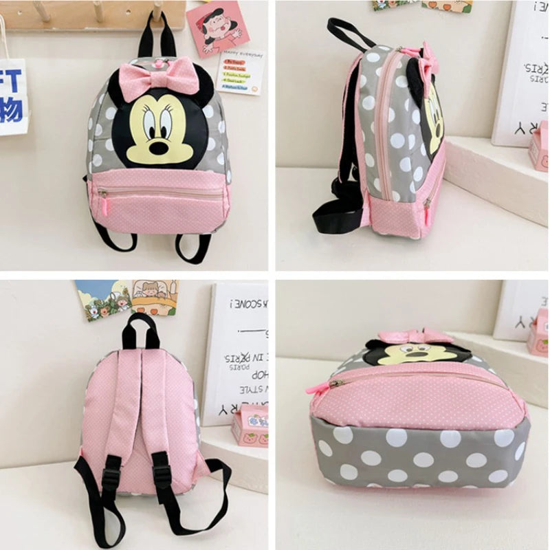 Mochila de Cartum Disney para Meninos e Meninas, Minnie e Mickey Mouse, Mochila Infantil, Mochila para Jardim de Infância, Presente para Crianças