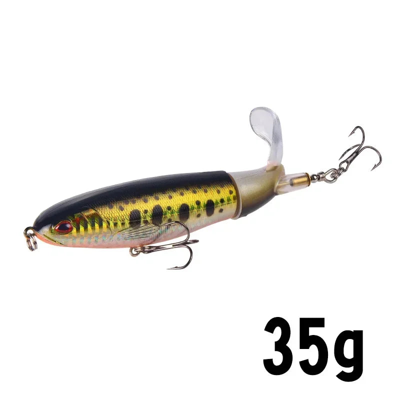 Isca Artificial Whopper Popper 10cm/14cm com Cauda Rotativa Soft - 1 Peça