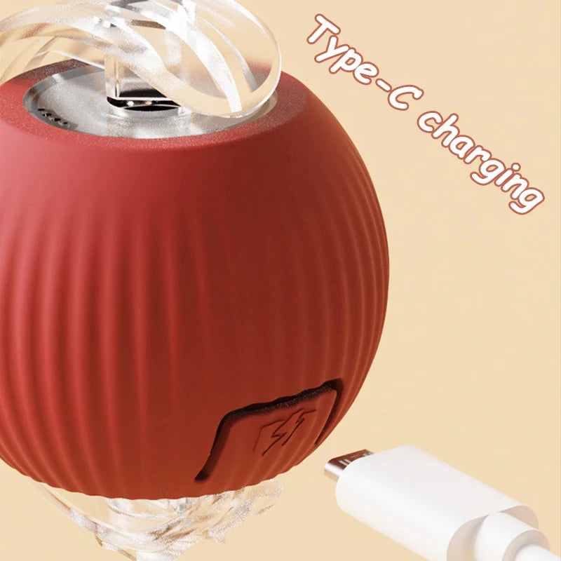 Brinquedo Interativo para Gato - Bola Automática com Cauda Falsa, Recarregável, Inteligente e Elétrica