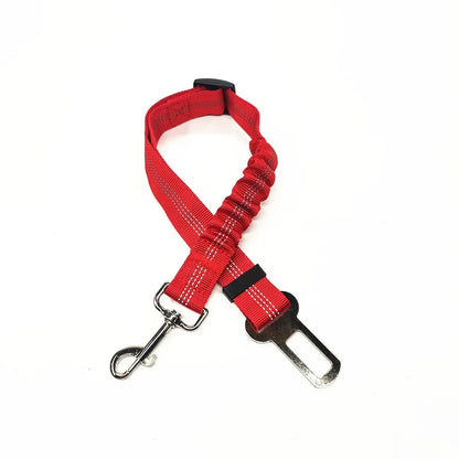 Cinto de Segurança Ajustável para Carro - Cinto de Assento para Pet, Cadeado de Segurança para Cães e Gatos, Arnês e Guia de Tração para Veículos