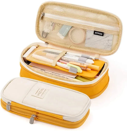 Estojo Kawaii para Lápis - Estojo de Grande Capacidade, Bolsa Organizadora para Meninas, Estudantes e Escritório