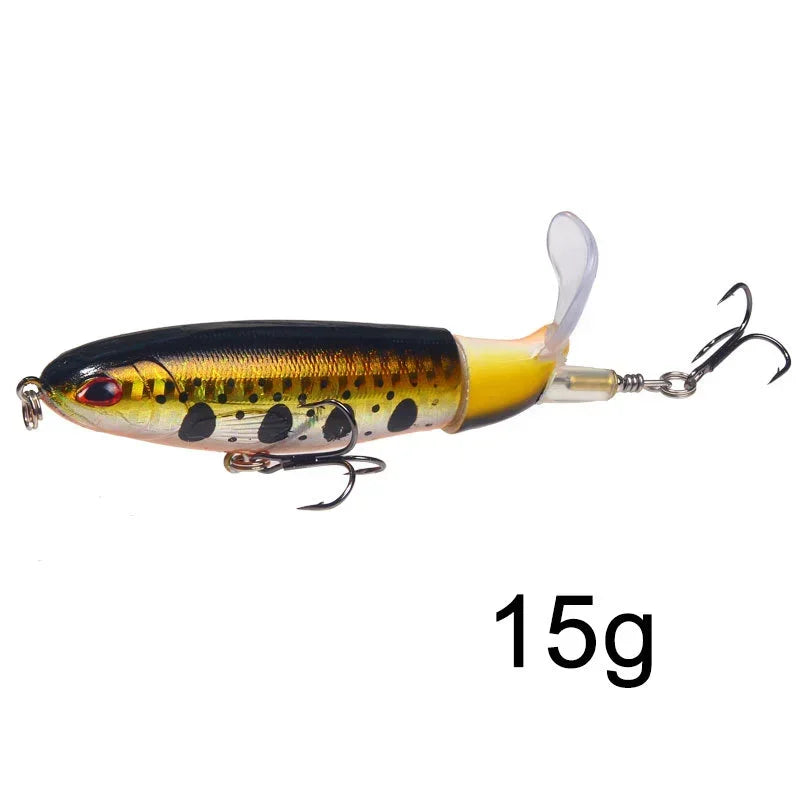 Isca Artificial Whopper Popper 10cm/14cm com Cauda Rotativa Soft - 1 Peça