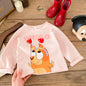 Camiseta Disney Infantil de Manga Longa - Estampa Cartoon para Meninas