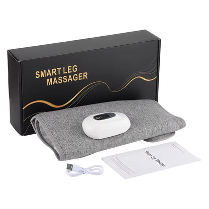Massageador Elétrico 360° de Pressão de Ar para Panturrilhas, Massagem Sem Fio para Pernas, 3 Modos de Compressão com Bolsa de Ar, Relaxamento dos Músculos das Pernas e Pés, Circulação Sanguínea.