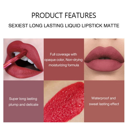 Gloss Labial Matte Sexy de Longa Duração - Velvet Red