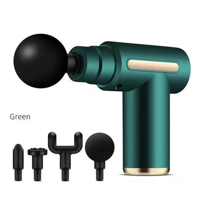 Massageador Elétrico de Vibração Fascia Gun - Relaxamento Muscular Profissional para Pescoço e Corpo