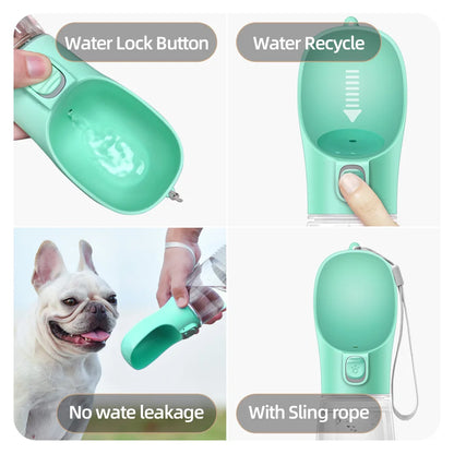 Garrafa de Água para Cachorros, Gato, Bebedouro Portátil, Sem Vazamento, Container para Bebida de Cães e Filhotes, Ideal para Viagens e Atividades ao Ar Livre, para Pug, Chihuahua, Labrador