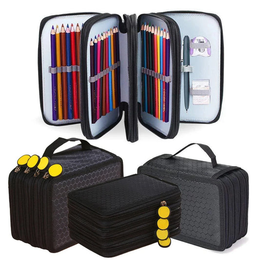 Estojo de Lápis de 72 Compartimentos - Quatro Camadas, Grande Capacidade, Estilo Kawaii, para Armazenamento de Canetas, Volta às Aulas, Suprimentos de Escritório