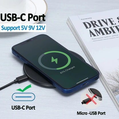 Carregador Sem Fio 200W para iPhone 14/13/16/15 Pro XS Max Mini X XR, Carregamento Rápido por Indução para Samsung, Xiaomi e Huawei