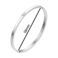 Waterproof Stainless Steel Oval Smooth Bracelet Bangle Women Minimalist 18k Gold Color Charm Jewelry Gifts Wholesale