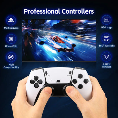 M15 Game Stick 4K Mini Retro Video Game Console com 20.000 Jogos Integrados e Controle Sem Fio para 2 Jogadores