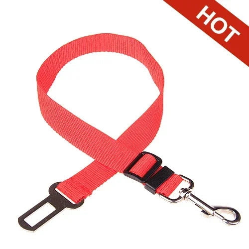 Cinto de Segurança Ajustável para Carro - Cinto de Assento para Pet, Cadeado de Segurança para Cães e Gatos, Arnês e Guia de Tração para Veículos