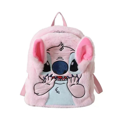 Mochila Escolar Disney Hello Kitty, Mochila de Cartum Versátil para Crianças, Mochila Infantil Charmosa para Jardim de Infância, Presente para Crianças, Mochila Kuromi e Stitch