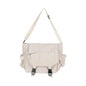 Bolsa de Ombro de Nylon para Mulheres, Grande Capacidade, Estilo Retrô, Tipo Carteiro, Bolsa Transversal