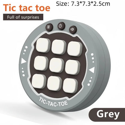 Jogo Eletrônico Multifuncional Tic-Tac-Toe - Jogo de Tabuleiro, Quebra-Cabeça Montessori, Jogo de Xadrez Portátil para Adultos e Crianças