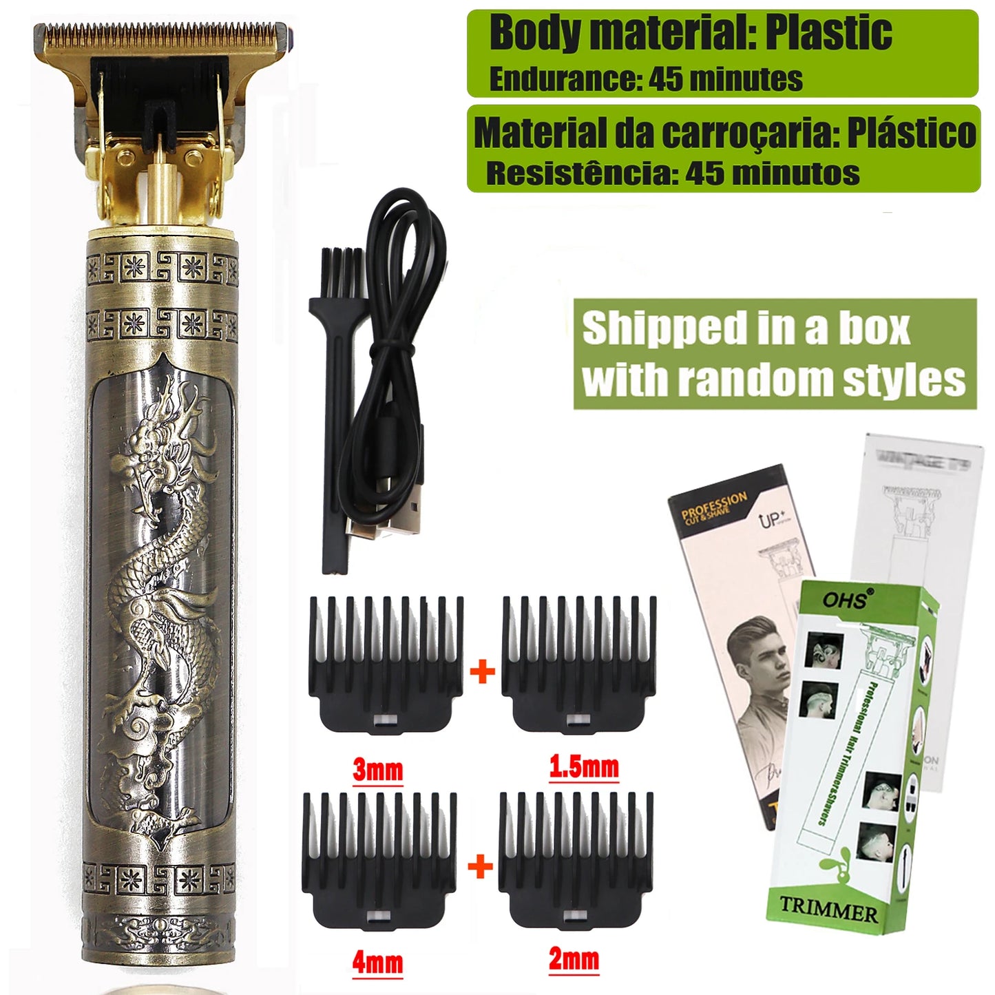 T9 Máquina de Barbear Elétrica Sem Fio para Cabelos, Barbeador, Aparelho de Barbear para Viagem, Barbeador para Homens, Máquina de Barbear para Homens.