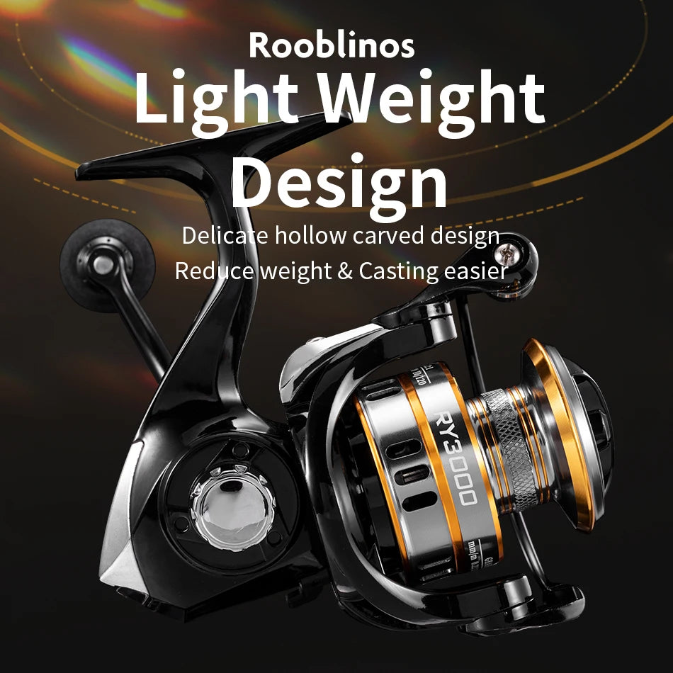 Carretel de Pesca Spinning ROOBLINOS RY - Para Água Salgada e Doce