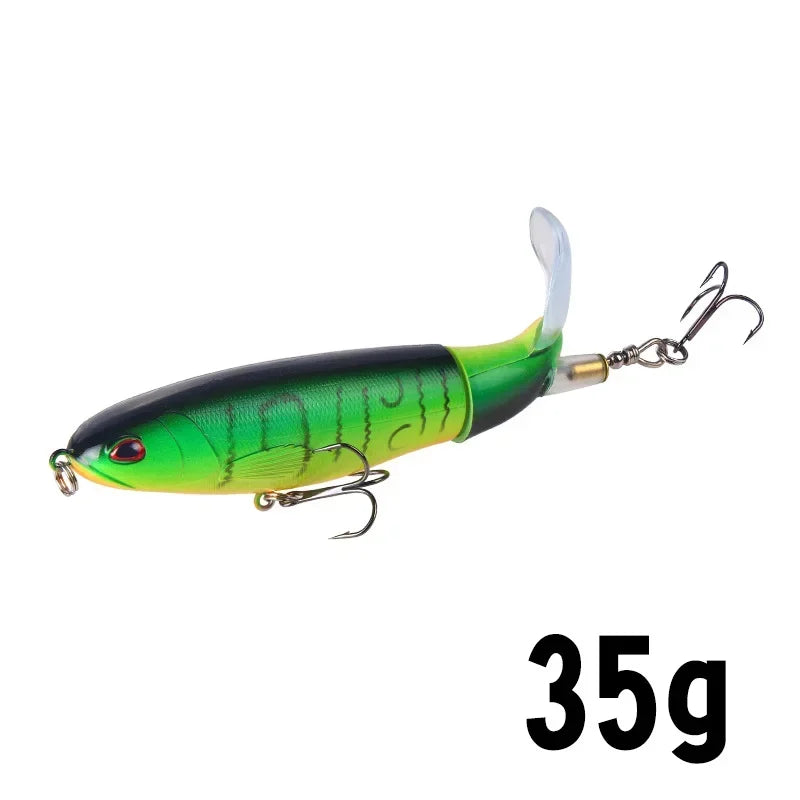 Isca Artificial Whopper Popper 10cm/14cm com Cauda Rotativa Soft - 1 Peça