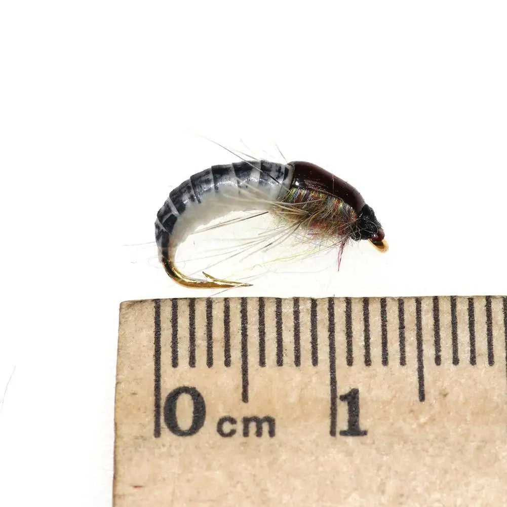 Conjunto de Iscas Artificiais para Pesca - 6 Peças (Nymph Scud Realista para Truta)