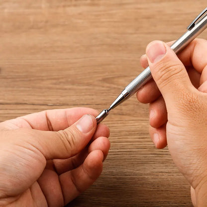 Conjunto de Lápis Mecânico 0.3, 0.5, 0.7, 0.9, 1.3, 2.0mm - Lápis Automático de Metal Completo para Desenho e Pintura com Refis para Escritório e Escola