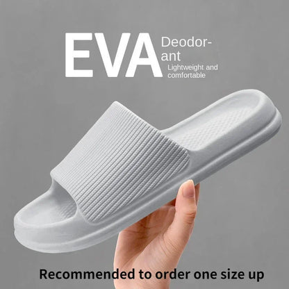 Chinelos de Banho Fashion para Homens e Mulheres - Solado Grosso EVA, Confortáveis, Anti-Deslizantes e Resistentes ao Uso