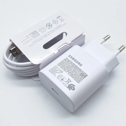 Carregador Super Rápido Samsung 25W USB Tipo C – Adaptador para Galaxy S24, S23, S20, S21, S22 Plus, A54, A34, Z Flip, Z Fold 5 e 6