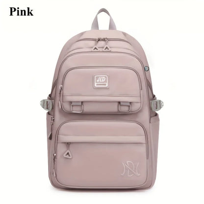 Mochila de Grande Capacidade para Estudantes - Mochila Casual Impermeável de Nylon, Bolsa de Ombro Dupla para Viagem e Faculdade