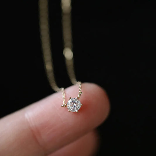 Colar de Prata 925 com Banho de Ouro 14k e Zircônia Brilhante - Joia Versátil para Mulheres