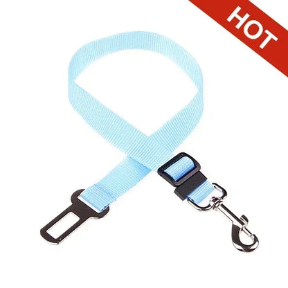 Cinto de Segurança Ajustável para Carro - Cinto de Assento para Pet, Cadeado de Segurança para Cães e Gatos, Arnês e Guia de Tração para Veículos