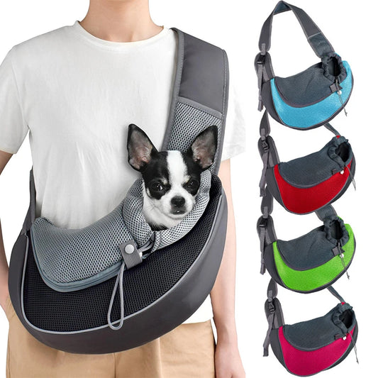 Mochila para Pet – Bolsa de Transporte para Gatos e Cães, Bolsa de Ombro, Sling de Malha, Saco de Transporte para Viagens e Passeios