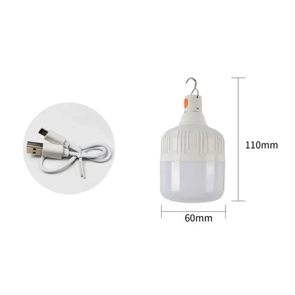 Luz de Emergência 60W – Lanternas LED USB Recarregáveis para Camping, Hiking, Esportes e Entretenimento ao Ar Livre