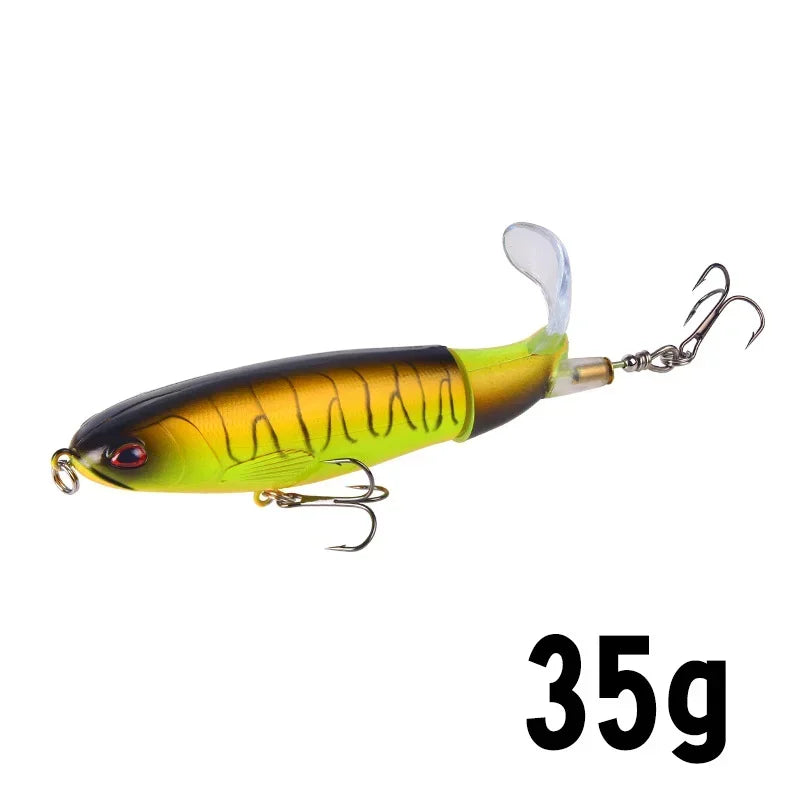 Isca Artificial Whopper Popper 10cm/14cm com Cauda Rotativa Soft - 1 Peça