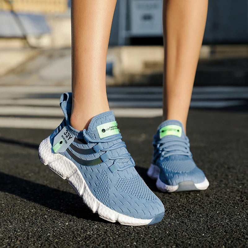 Tênis Feminino Casuais Esportivos | Respirável, Leve e Antiderrapante | Para Caminhada e Corrida | Sola Vulcanizada