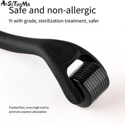 Microneedle Derma Roller com Agulhas de Titânio - Ferramenta Incrível para Microneedling Facial e Capilar para Mulheres e Homens