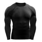 Camiseta de Manga Longa de Compressão Masculina, Camiseta Elástica de Treinamento, Camiseta de Ginástica Fitness, Legging para Treino, Camisa Esportiva Masculina, Camiseta de Corrida Atleta