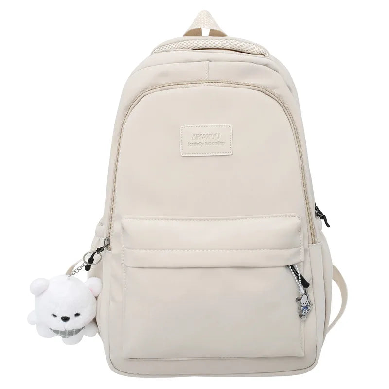 Nova Mochila Feminina de Moda com Alta Capacidade e Impermeável - Mochila Escolar para Meninas, Moderna, para Laptop, Bolsa de Viagem para Garotas, Mochila de Livro Fofa